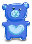 Birthday candy bear