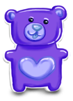 Birthday candy bear