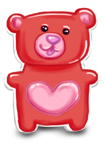 Birthday candy bear