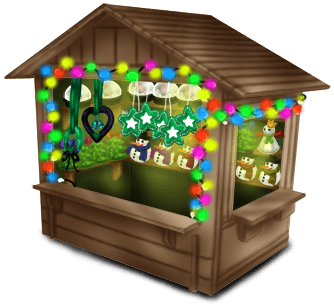 Christmas market hut