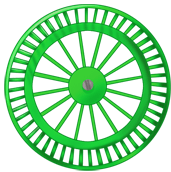 Green background wheel