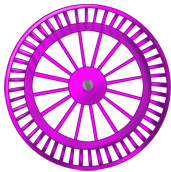 Fushia background wheel