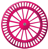 Pink background wheel