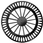 Black background wheel
