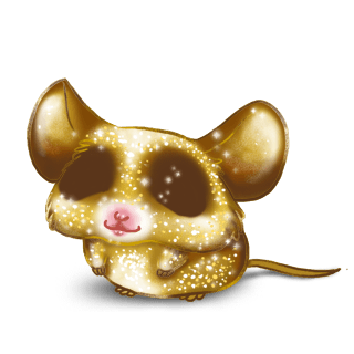 Adopt a Golden glitter Mouse